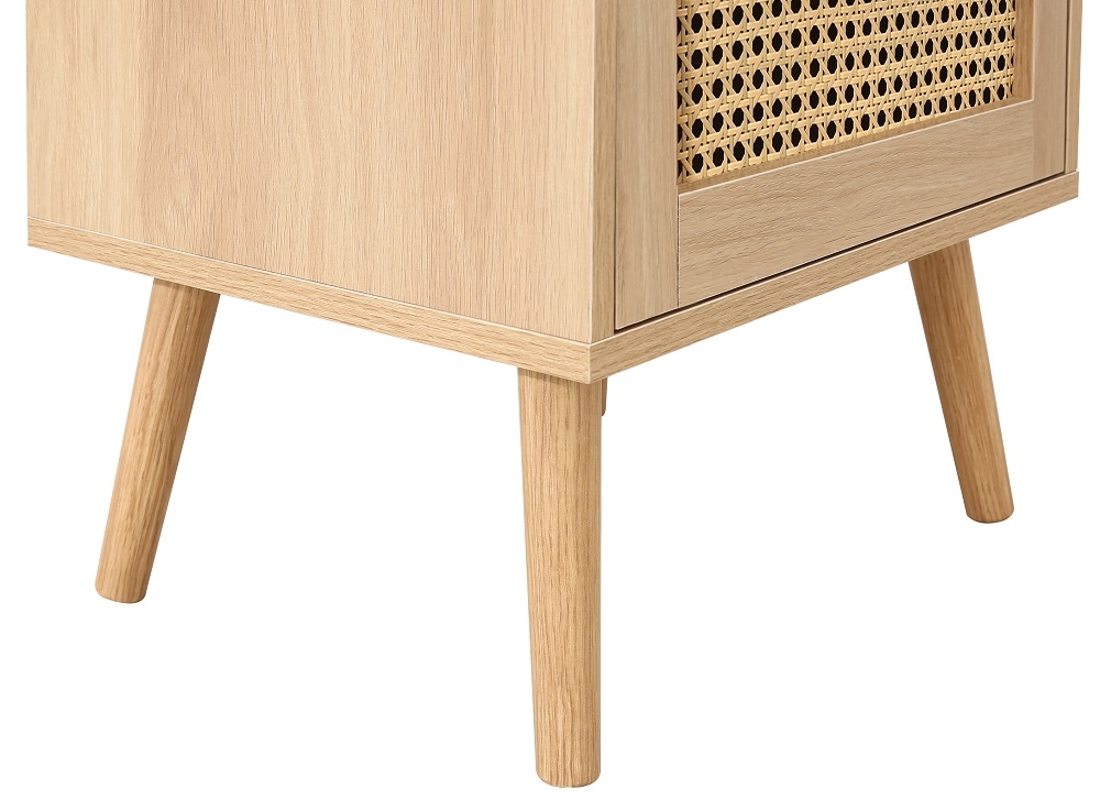 Product photograph of Croxley 2 Drawer Rattan Bedside Table from Choice Furniture Superstore.
